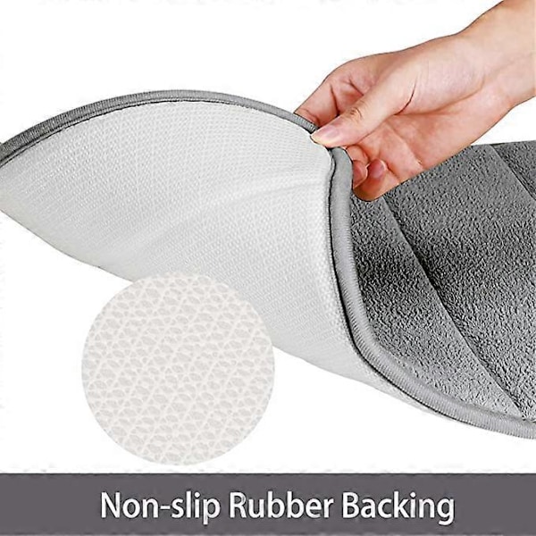 Badrumsmatta i Memory Foam, 50x80 cm Halkfri Badrumsmatta, Mjuk Absorberande Badrumsmatta, Maskintvättbar Stor Tjock Badrumsmatta för Badkar Dusch Badrum