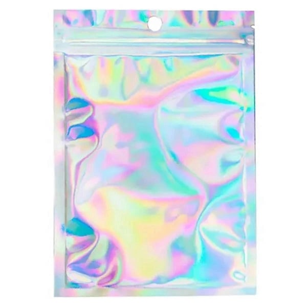 Återförslutningsbar Strålningsfilmspåse Självförslutande Påse Förvaringspåse 10x6cm