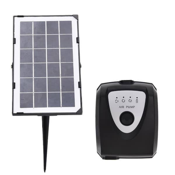Solcellsdriven syrepump, lågtrycksjordplugg i luftningspump med syrerör och luftbubbelsten för akvarier och dammar