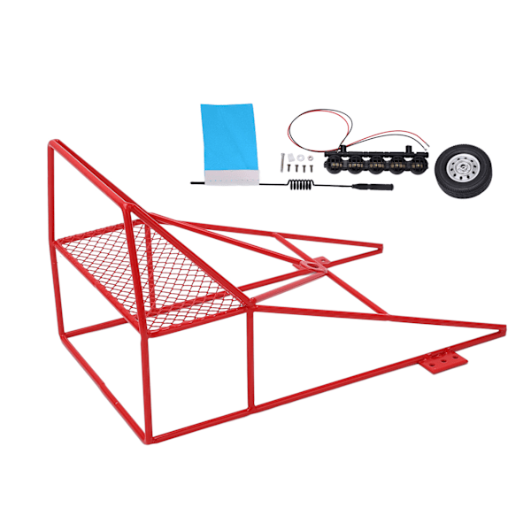 RC-takakauha RC-kokokokoinen takakauhan koriste lyhyellä lipulla ja kattovalolla WPL D12 1/10 RC-kuorma-autoon, sininen