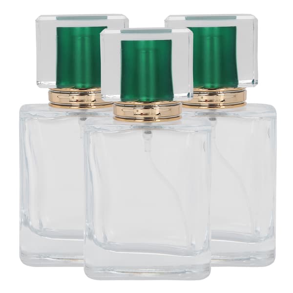 50 ml Glas Parfymflaska Påfyllningsbar Parfym Atomizer Dispenser Flytande Sminkbehållare Grön
