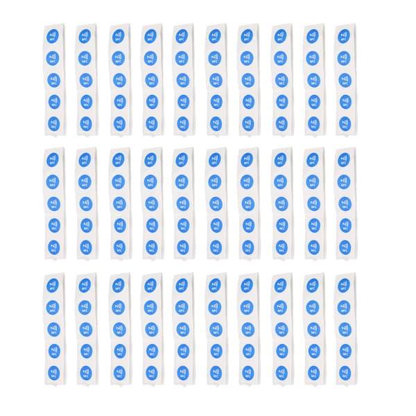 30 stk. NFC-brikker PVC vanntett 504 byte programmerbare NFC-klistremerker for TagMo-telefon blå