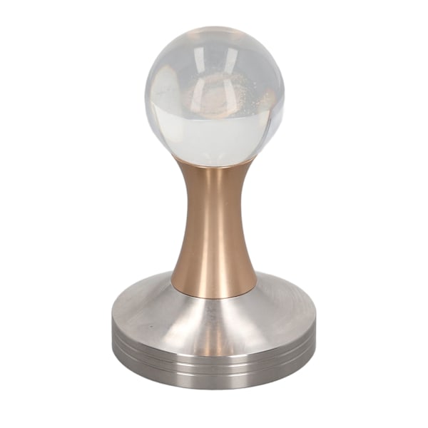 Kaffe Tamper Mat i rustfritt stål Krystallkule Kaffe Pulver Hammer for Kjøkken Butikk Gull Pillar 51mm/2in