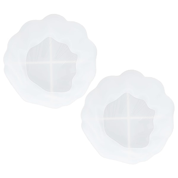 2 stk. Epoxyform Resin Støbeform DIY Silikone Underkop Plade Blad Tekstur Skal Spejl Overflade