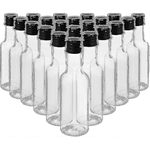 Mini Flasker (24 Pakke) - Genanvendelige 50ml Tomme Flasker Med Skruelåg Og Tragt Zekai