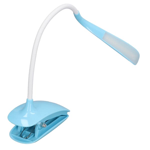 LED-lampe med klips, 3 moduser, oppladbar, fleksibel hals, USB-leselys med USB-kabel for soverom, studierom, kontor