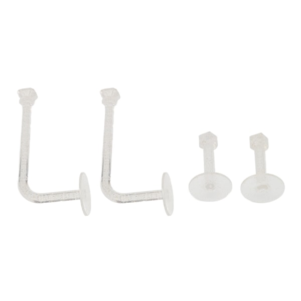 4kpl Hiusnauhan pidike jalusta Scrunchie Organizer Clear Glitter Adhesive Hiustarvikkeet Seinäkoukut