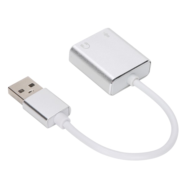 Eksternt USB 2.0 lydkort 3D virtuell 7.1-kanals lydadapter 3,5 mm for telefon PC bærbar PC