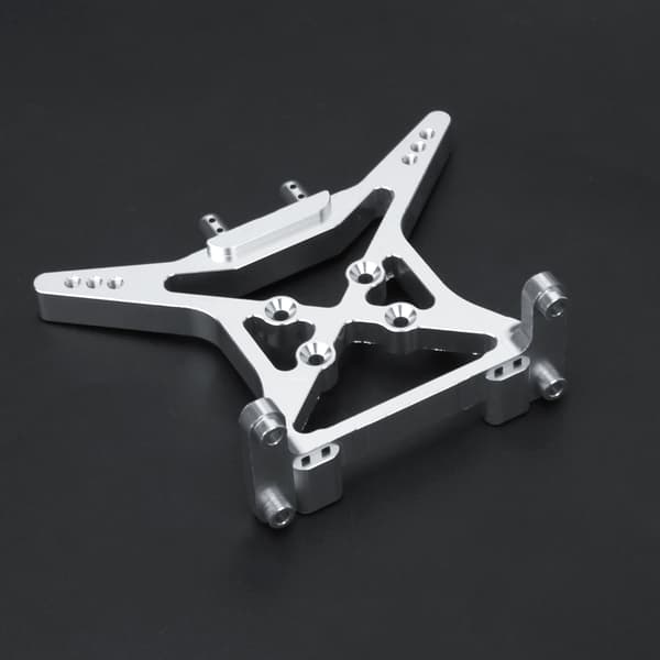 Bageste stødtårn i aluminiumslegering til ECX 2WD 1/10 RC Hobbybil Sølv