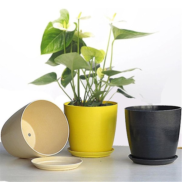 Blomkruka i nordisk stil för hemträdgårdsdekoration 13,5*12,5 cm beige