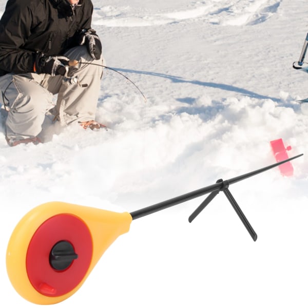 2ST Mini Portabel utomhussport Isfiskespö Tillbehör för vinterbruk Gul 19/22cm