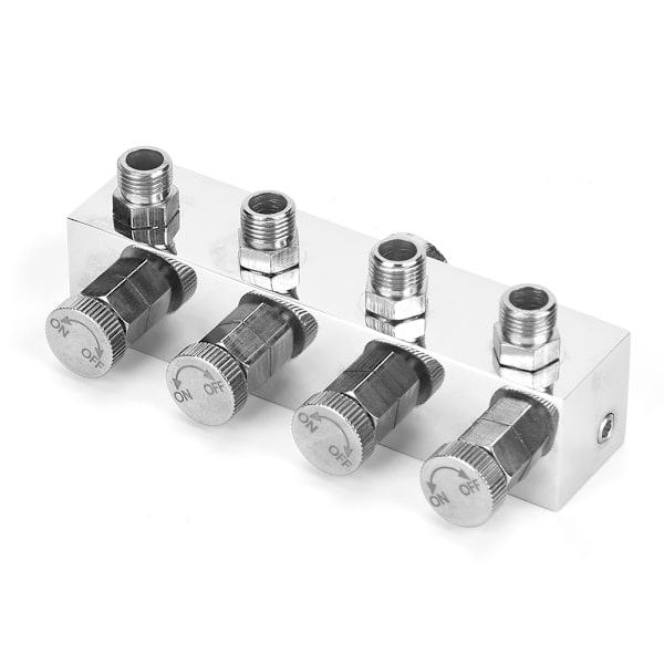 Multifunksjons justerbar aluminium luftslange splitter Airbrush Adapter Tilbehør #1