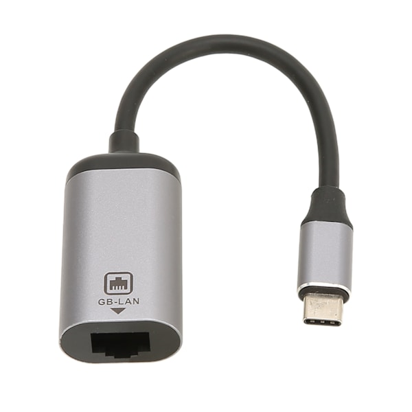 USB C til RJ45 Adapter 1000 Mbps Høyhastighets Plug and Play Metallskall LAN til USB C Adapter for Bærbar PC Tablet Telefon