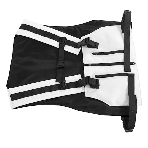 Reflekterende sikkerhetsvest for utendørs bruk - Multifunksjonell, justerbar sykkelvest i polyester - Hvit