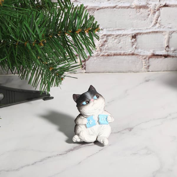 Mini simulering katt dyremodell mikrofigur leker gave til kake bil dekor