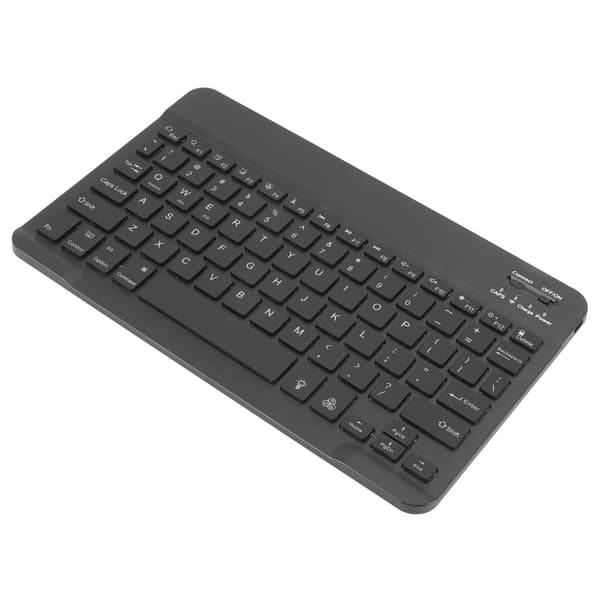 Mini trådløst tastatur bærbart mini trådløst RGB-baggrundsbelyst nem forbindelse bærbart tastatur til telefon tablet laptop sort