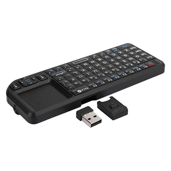 Mini trådløst tastatur USB bærbart sort multifunktion ultratyndt baggrundsbelyst 100RF 2.4G (sort)