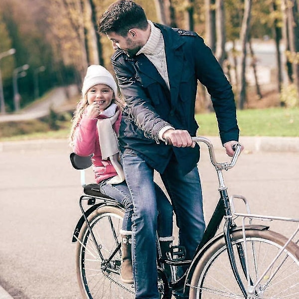 Børnesikkerhedssæde, barnesæde med ryglæn, cykelbagsæde, cykeldele tilbehørssæder kompatible til børn eller voksne-B17