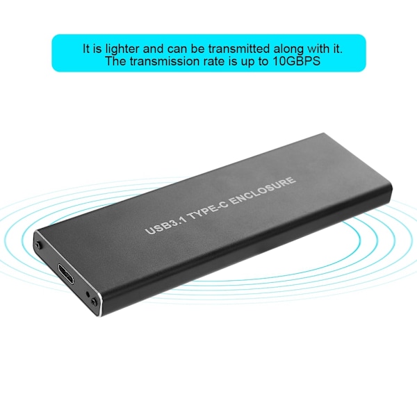 Hurtig ekstern mobil SSD-kabinet USB3.1 til M.2 NVME SSD-kabinet