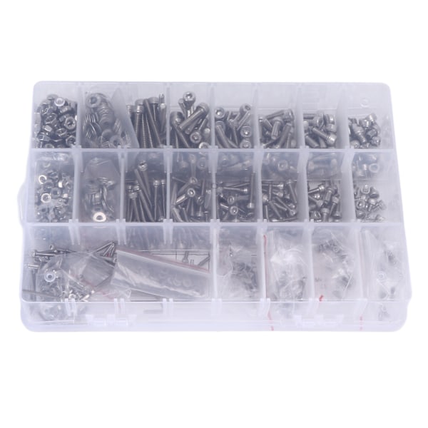 1080 stk/sett M2 M3 M4 Skrue Mutter Pakning Kit Rustfritt Stål Hex Socket Hode Cap Feste Assortert for Biler Lastebiler Skip