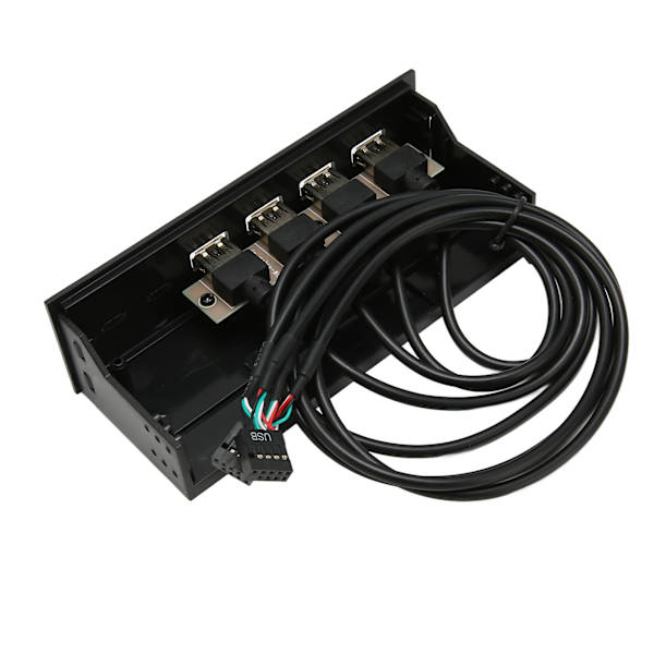 5.25 Tommer USB2.0 Hub Frontpanel Multifunktionelt 4 Porte 19pin Optisk Drev Frontpanel til 5.25 Tommer PC Computer Kabinet