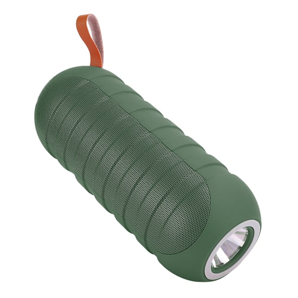 Vattentäta Bluetooth-högtalare för utomhusbruk, stereo, subwoofer, bärbar, med ficklampa, grön