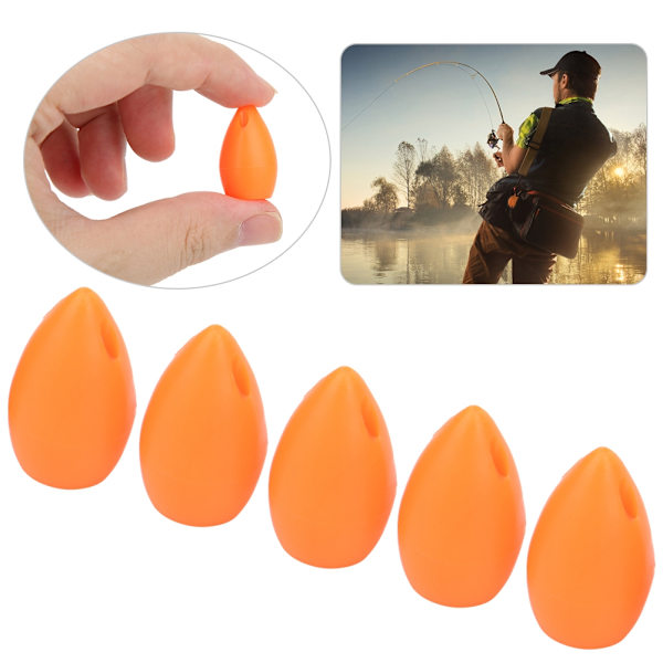 50 st orange flytande vatten långskott assistans enhet fluga krok kastare fiskeutrustning orange