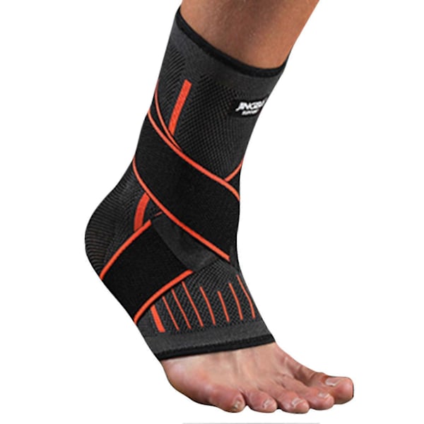 1 stk. Ankelstøtte Blød Nylon Stretch Fodindpakning Svangstøtte til Mænd_SZXM Orange L