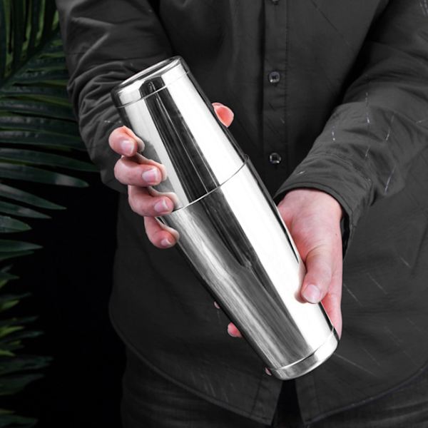 Bar-værktøj i rustfrit stål Boston Shaker Cocktail Shaker Sæt Cocktail Tin Bartender BarwareSølv
