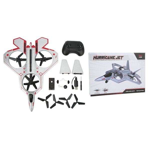2,4 GHz RC-flyvemaskine EPP-skum Sølv 50 m Kontrol Afstand Høj Hastighed Coreless Motor RC Flyvemaskine Glider Legetøj til Over 14