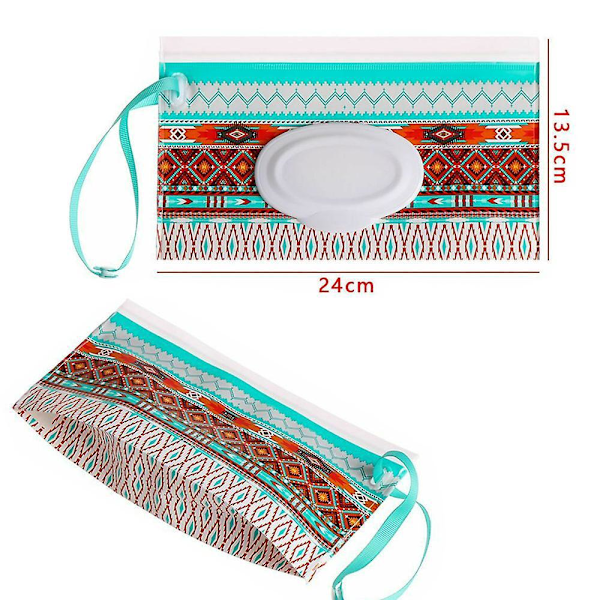 24x13.5cm Portabel Flip-off Våtservetter Väska Självutdragande Kapsel Underpåse 4-pack Portabel Våtservettdispenser Återanvändbara Engångs Blöjpåsar Rese