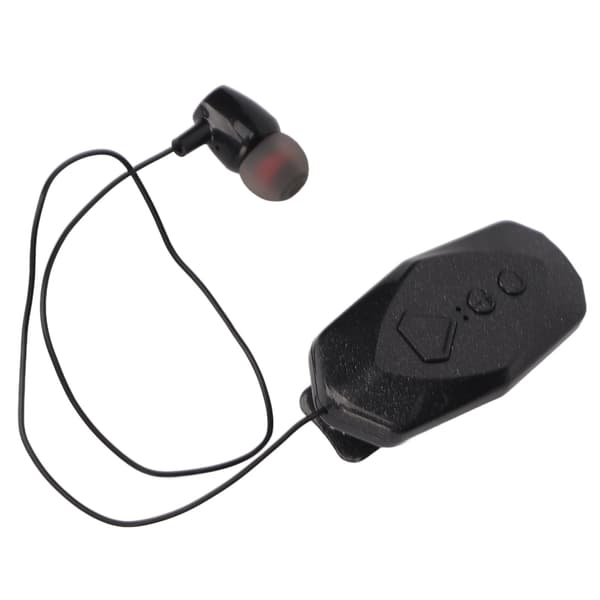 Trådlös öronsnäcka med klämma, enkelörad, lång batteritid, strömdisplay, Bluetooth-headset med krageklämma för kontorsbruk
