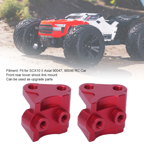 2 stk. Forreste Bageste Nedre Støddæmperforbindelse Link Mount Passer til SCX10-II AXIAL RC Bil Rød