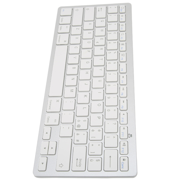 Trådløst tastatur Mini 78 taster Ultratynne bærbare hvite datamaskintastaturer for Android for OS X for IOS for WindowsItalian