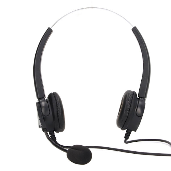 Call Center Headset Justerbar Kablet Støjreducerende Kundeservice Headset til RJ9 Headset Interface