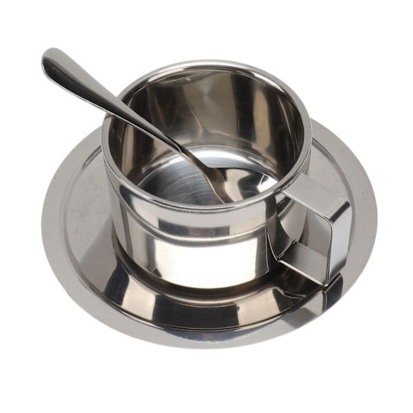 Rostfritt stål kaffekopp set dubbelväggig rostfri modern latte cappuccino tekopp för hem kontor café camping 200ml