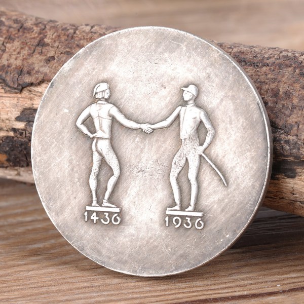 1436 1936 Saksa messinkipinnoitettu hopea Vintage Collection -kolikko juhlaraha