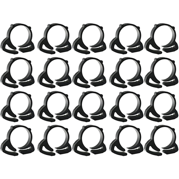 20 stk. Nylon Skralle Plast Hageslangeklemmer (φ20mm)