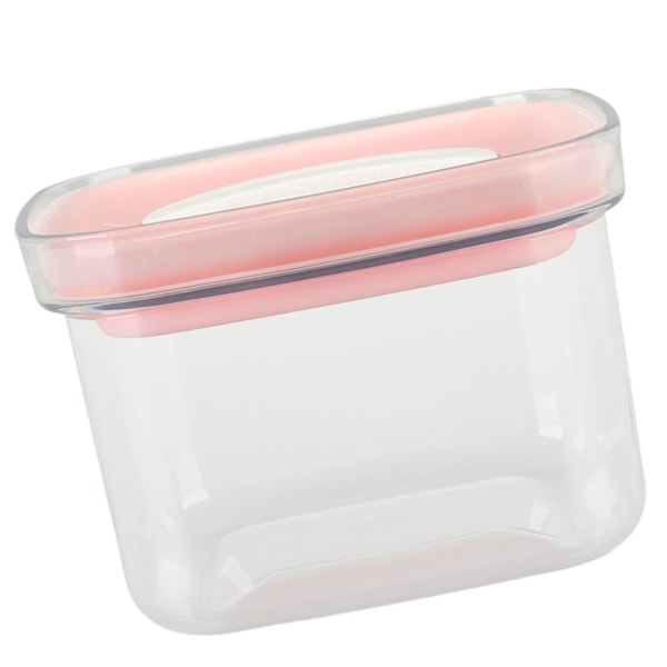 Kjøkken mat oppbevaringsboks lufttett mat oppbevaringsbeholder forseglet gjennomsiktig tank med lokk for blandet korn ris rosa 600ml