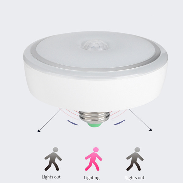15W Human Body Infrared Sensor Light E27 Lampe med Lysinduksjon Taklampe AC85-265V