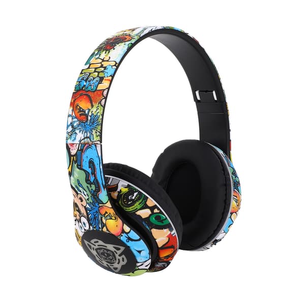 Trådløst Bluetooth-headset Multifunktionel støjreduktion Dyb bas Innovativt graffitidesign Bluetooth-hovedtelefoner
