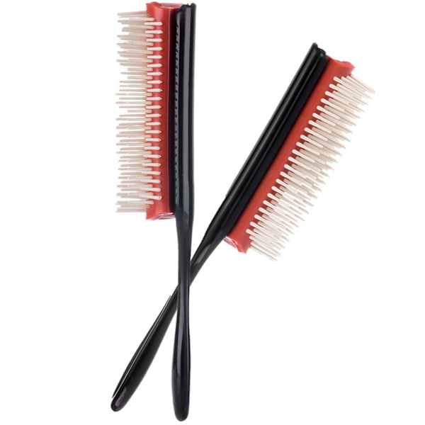 9 rækker hårbørste frisør hovedbund massager hårkam styling værktøjer
