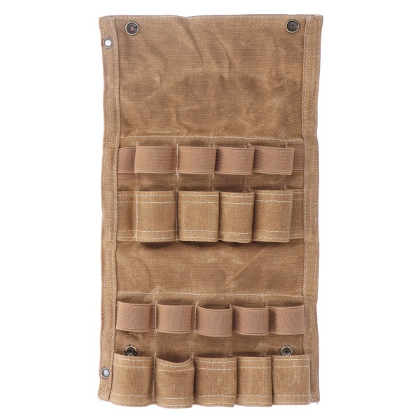 Krydderflaskepose Sammenleggbar bærbar lerret utendørs krydderkrukkeholder for campinggrill piknik Khaki