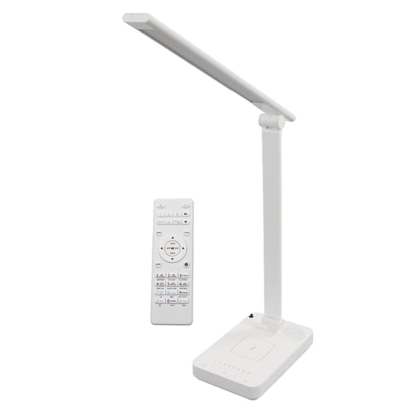 Bordlampe LED Øyebeskyttelse 10w Trådløs Lading Smart Bluetooth App Kontroll Spiller Bordlampe UK Plugg 100‑240V