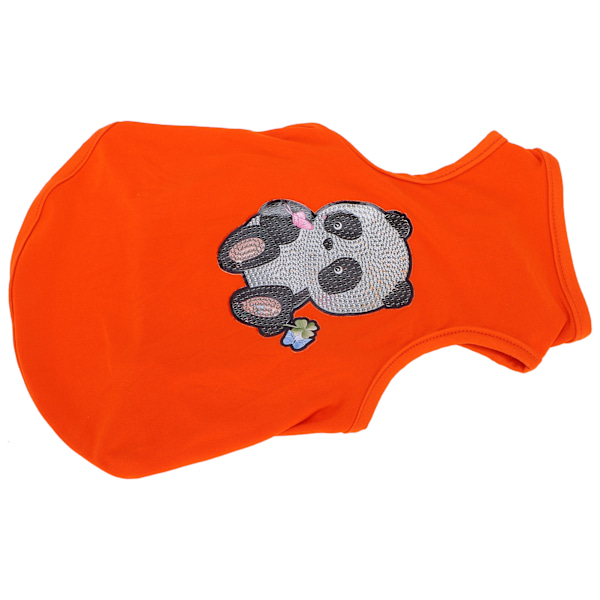 Hundeskjorter trykt Rhinestone Maleri Pet T-Shirt Blød Åndbar Sweatshirt til Hunde og Katte (Orange S)