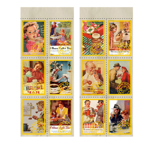 20 st dekorativa papper varmstämpling vintage stil scrapbooking material papper för DIY konst hantverk typ 3