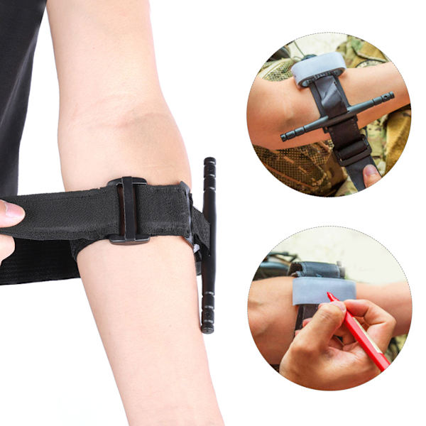 75 cm Nylon Bärbar Utomhus Enhandsoperation Spinning Militär Tourniquet Taktik Artär Nödspänne Stoppa blödningsrem