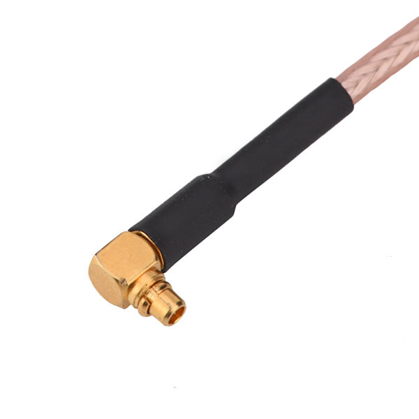 SMA hun til MMCX han retvinklet RF pigtail koaksialt forlængerkabel RG316 25 cm