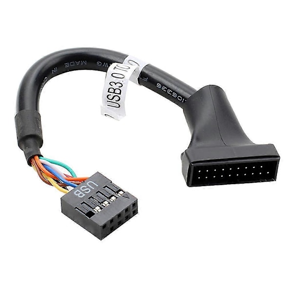 Usb 3.0 19-nastainen uros - naaras Usb 2.0 9-nastainen emolevyn koteloadapterikaapeli