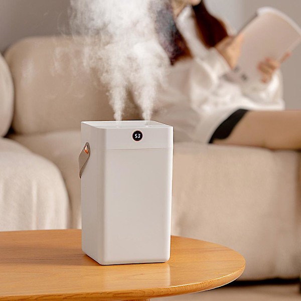 Luftfukter for soverom med 2 hull, Ultralett luftfukter, 3L bærbar diffuser, Stor kapasitet, USB-lading, for hjem, baby